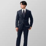 MARLANE SARTORIAL TWIST “VIVO”　濃紺・無地　コンフォートストレッチ素材