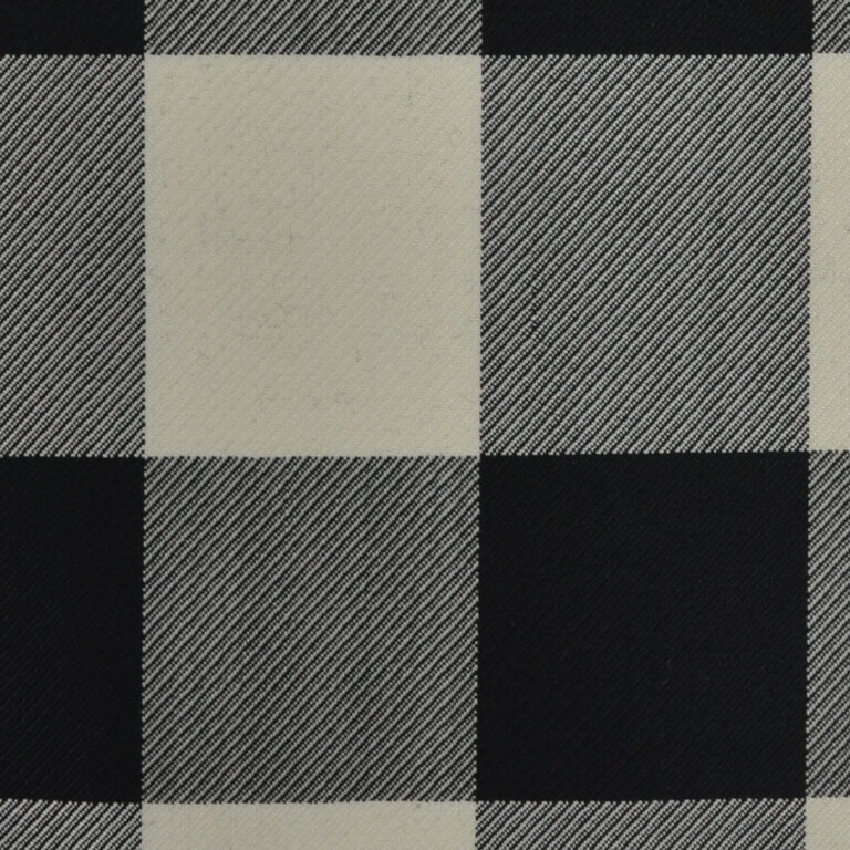 Wool&Silk Stretch　ホワイト・ブロックチェック