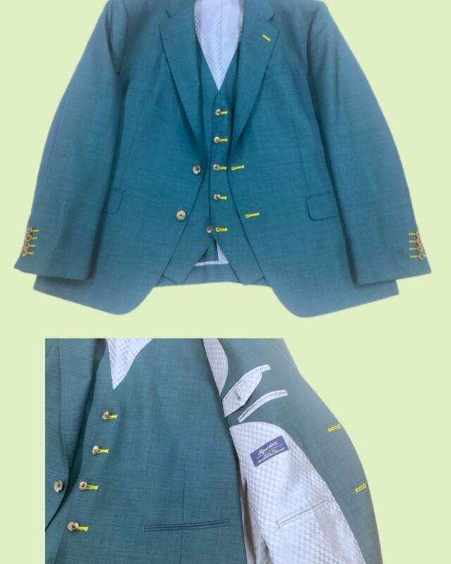 【個性派グリーン系スーツ】
グッドヒル米子店の湯谷です。
#goodhill_staff_yutani
#goodhill_yonago

Super 100’sのグリーン系スーツに黄色のボタンホール糸を使い、個性を主張したカッコいい1着に仕上がったと思います。

———————————
◆グッドヒルSHOP
@goodhill_shops
https://goodhill.shop/
SHOPサイトへは、Googleで「グッドヒル ショップ」と検索
年中無休
営業時間 10:00-19:00
各店舗駐車場有

鳥取店(鳥取駅から徒歩5分)
〒680-0845 鳥取県鳥取市富安2丁目136 新日本海新聞社本社ビル1F
TEL:0857-29-2880

湖山店(湖山駅から徒歩5分)
〒680-0942 鳥取県鳥取市湖山町東5丁目121
TEL:0857-28-7611

米子店(米子駅よりバス10分)
 〒683-0802 鳥取県米子市東福原2丁目1-1ホテルわこう 1F
TEL:0859-34-2929

#スーツ　#suits
#オーダーメイドスーツ
#オーダースーツ
#メンズコーデ
#メンズファッション
#セットアップ
#スーツコーデ
#ビジネススーツ
#オーダーメイド
#スーツスタイル
#ビジカジ
#ビジネスカジュアル 
#レディーススーツ 
#レディーススーツコーデ #オーダーレディース
#鳥取スーツ
#山陰スーツ
#スーツの着こなし　#おしゃれスーツ　
#スーツ好きな人と繋がりたい 
#グリーン #グリーンスーツ　  #スーツ裏地　#市松柄　#シルバー　
#ボタンホール　糸色変えれます🪡
#オーダーメイドスーツ　はグッドヒルで✨